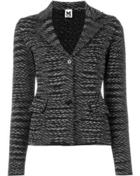 Женский черный шерстяной вязаный пиджак от M Missoni