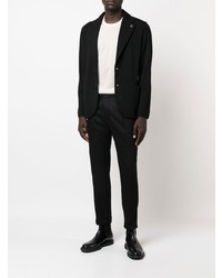 Мужской черный шерстяной вязаный пиджак от Lardini