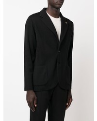 Мужской черный шерстяной вязаный пиджак от Lardini