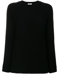 Женский черный шерстяной вязаный свитер от Allude