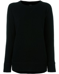 Женский черный шерстяной вязаный свитер от Avelon