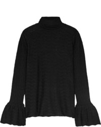 Женский черный шерстяной вязаный свитер от Co