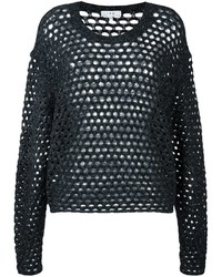 Женский черный шерстяной вязаный свитер от IRO