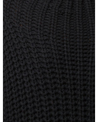 Женский черный шерстяной вязаный свитер от Oscar de la Renta