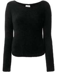 Женский черный шерстяной вязаный свитер от Twin-Set