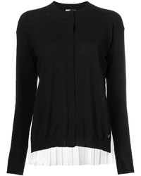 Женский черный шерстяной вязаный свитер от Vionnet