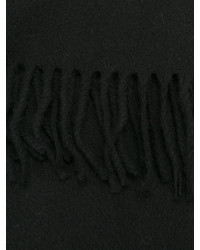 Мужской черный шерстяной вязаный шарф от Pringle