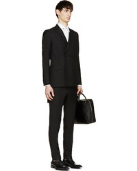 Мужской черный шерстяной двубортный пиджак от Givenchy