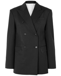 Женский черный шерстяной двубортный пиджак от Calvin Klein 205W39nyc