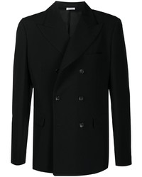 Мужской черный шерстяной двубортный пиджак от Comme Des Garcons Homme Plus