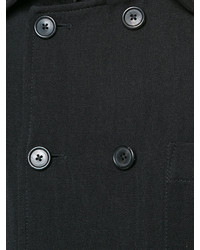 Мужской черный шерстяной двубортный пиджак от Ann Demeulemeester