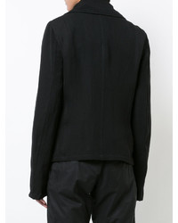 Мужской черный шерстяной двубортный пиджак от Ann Demeulemeester