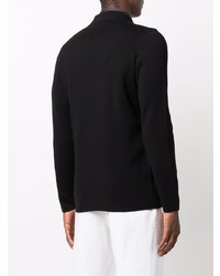 Мужской черный шерстяной двубортный пиджак от Dell'oglio