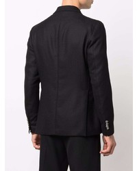 Мужской черный шерстяной двубортный пиджак от Tagliatore