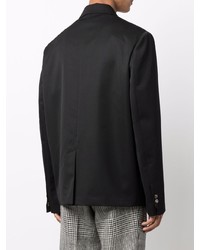 Мужской черный шерстяной двубортный пиджак от Marni