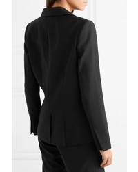 Женский черный шерстяной двубортный пиджак от Frame
