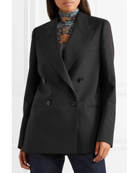 Женский черный шерстяной двубортный пиджак от Acne Studios