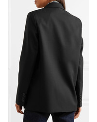 Женский черный шерстяной двубортный пиджак от Acne Studios