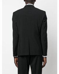Мужской черный шерстяной двубортный пиджак от Tagliatore