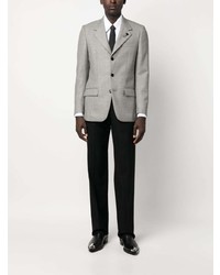 Мужской черный шерстяной двубортный пиджак от Lardini