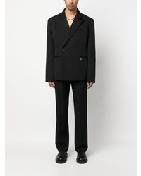 Мужской черный шерстяной двубортный пиджак от Jacquemus