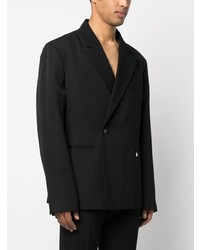 Мужской черный шерстяной двубортный пиджак от Jacquemus