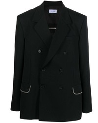 Мужской черный шерстяной двубортный пиджак от Off-White