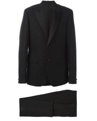 Черный шерстяной костюм с принтом от Givenchy