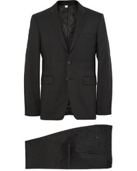 Черный шерстяной костюм от Burberry