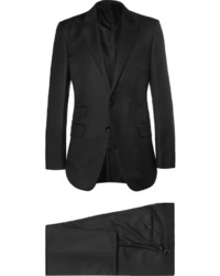 Черный шерстяной костюм от Tom Ford