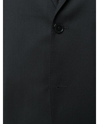 Черный шерстяной костюм от Lardini