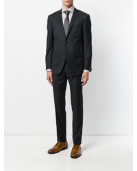Черный шерстяной костюм от Corneliani