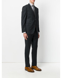 Черный шерстяной костюм от Corneliani