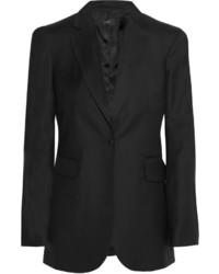 Женский черный шерстяной пиджак в вертикальную полоску от Joseph