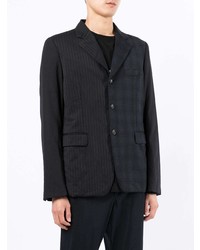 Мужской черный шерстяной пиджак в шотландскую клетку от Black Comme Des Garçons