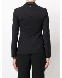 Женский черный шерстяной пиджак с вышивкой от Dondup