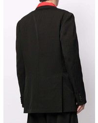 Мужской черный шерстяной пиджак с вышивкой от Yohji Yamamoto