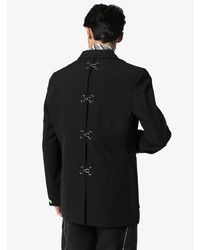 Мужской черный шерстяной пиджак с принтом от Pronounce