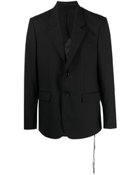 Мужской черный шерстяной пиджак с принтом от Mastermind World