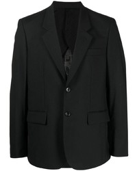 Мужской черный шерстяной пиджак с принтом от Mastermind World