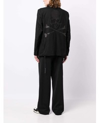 Мужской черный шерстяной пиджак с принтом от Mastermind World