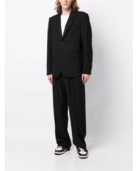 Мужской черный шерстяной пиджак с принтом от Mastermind World