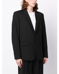 Мужской черный шерстяной пиджак с принтом от Mastermind World