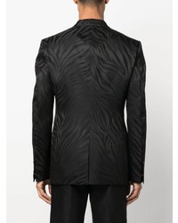 Мужской черный шерстяной пиджак с принтом от Tom Ford