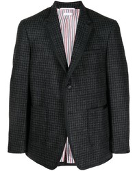 Мужской черный шерстяной пиджак с узором "гусиные лапки" от Thom Browne