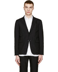 Мужской черный шерстяной пиджак от 08sircus