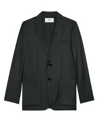 Мужской черный шерстяной пиджак от Ami Paris