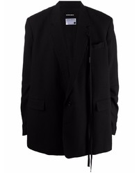 Мужской черный шерстяной пиджак от Ann Demeulemeester