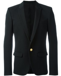 Мужской черный шерстяной пиджак от Balmain
