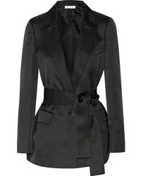 Женский черный шерстяной пиджак от Barbara Casasola